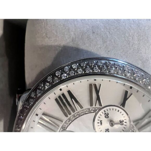 Michele Women's Silver Serein Renley Diamond Dial Chronograph Watch - Picture 5 of 7